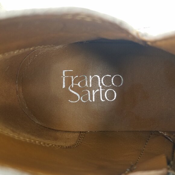 Franco Sarto Laslo Ankle Booties Women's 9 Leather Side Zip Iron Grey Block Heel - Picture 11 of 13